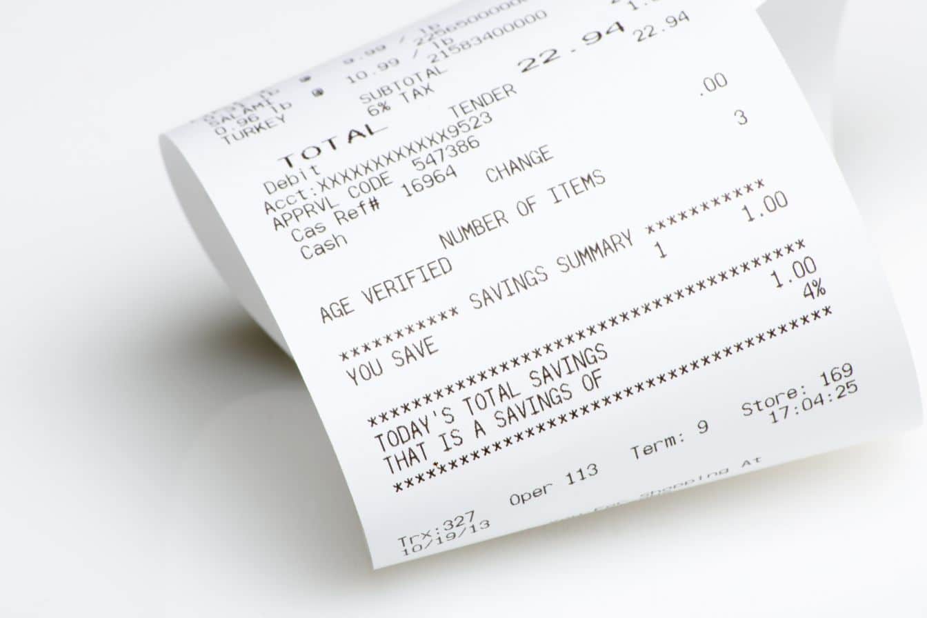 ticket de caisse restaurant 1